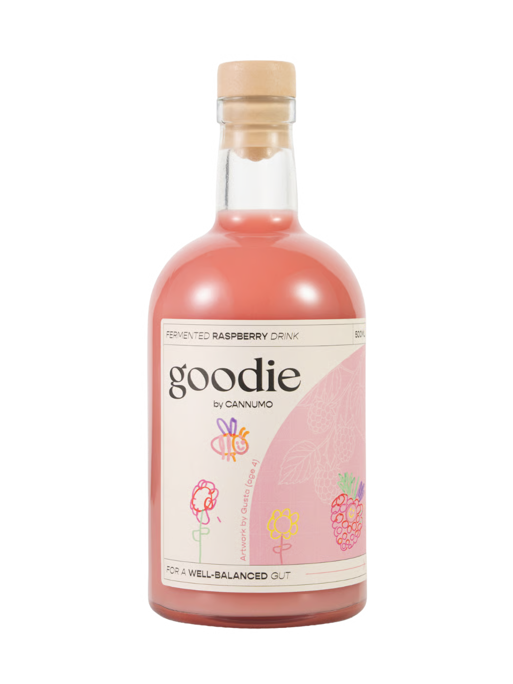 Goodie Raspberry fermented drink bottle